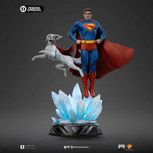 Iron Studios Superman - Superman und Krypto Art Scale 1/10 - Statue