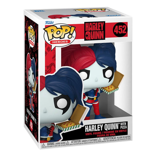 Funko Pop DC: Batman – Harley Quinn mit Pizza #452 (30th Anniversary)