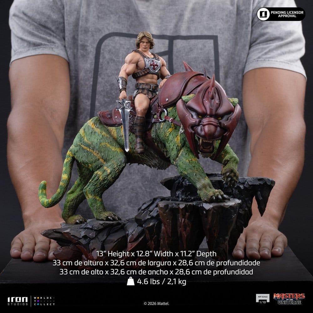 Iron Studios Masters of the Universe - He-Man und Battle Cat Art Scale 1/10 - Statue
