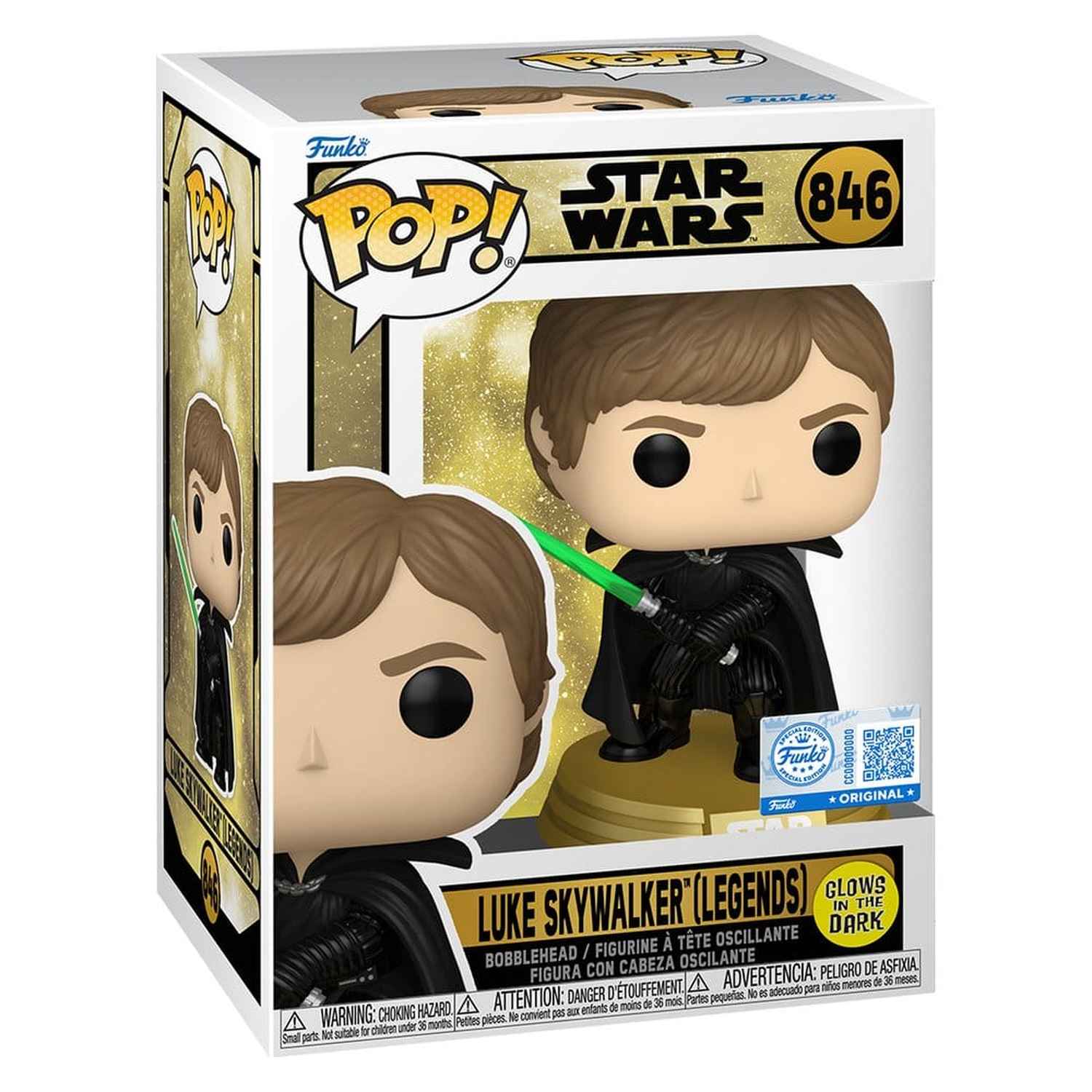 Funko Pop Star Wars - Luke Skywalker Legends (Glow) #846