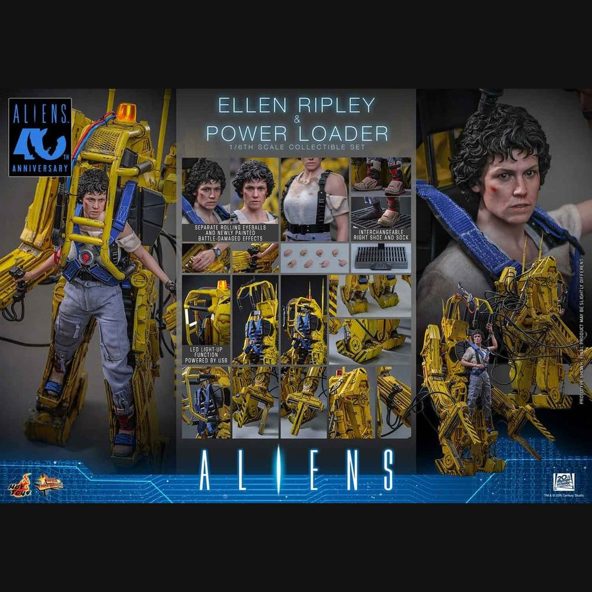 Hot Toys Alien - Ellen Ripley und Power Loader Masterpiece 1/6 Actionfiguren Set