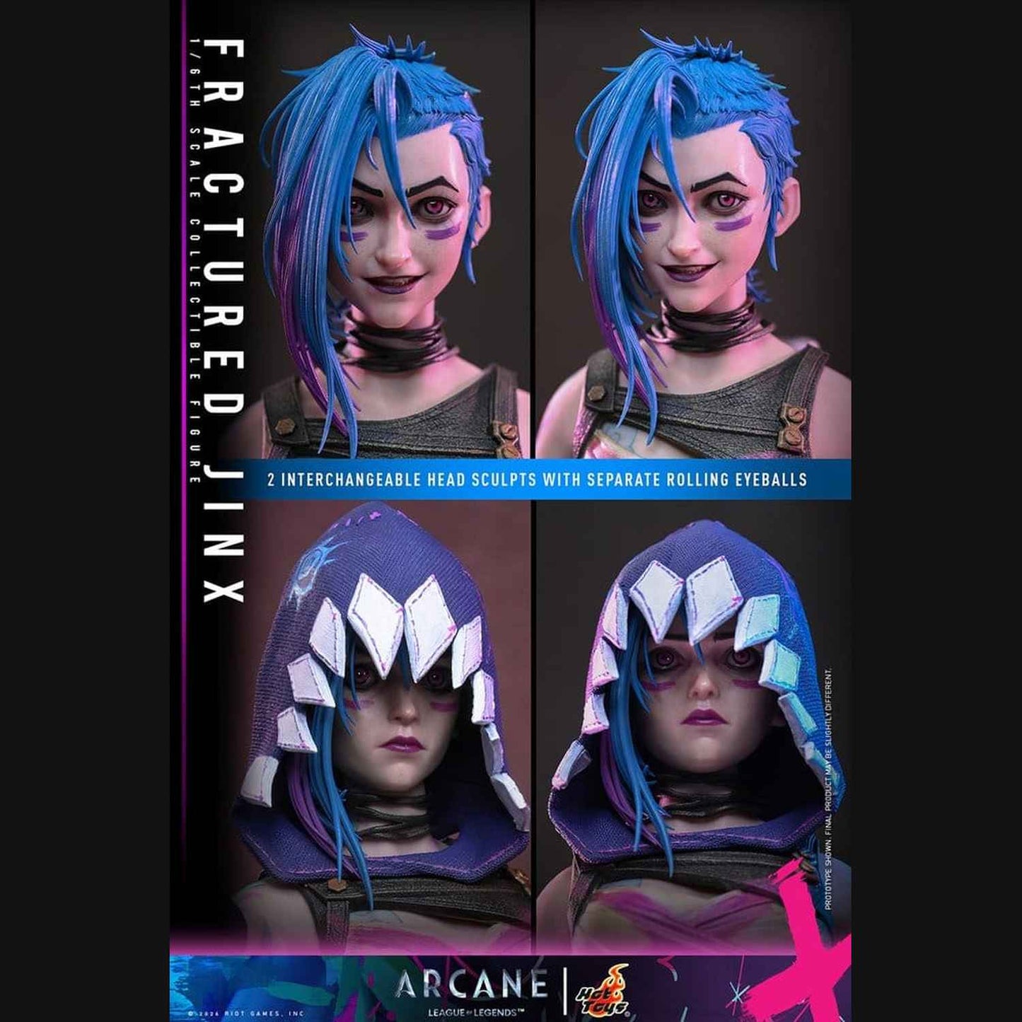 Hot Toys Arcane - Fractured Jinx Masterpiece 1/6 Actionfigur