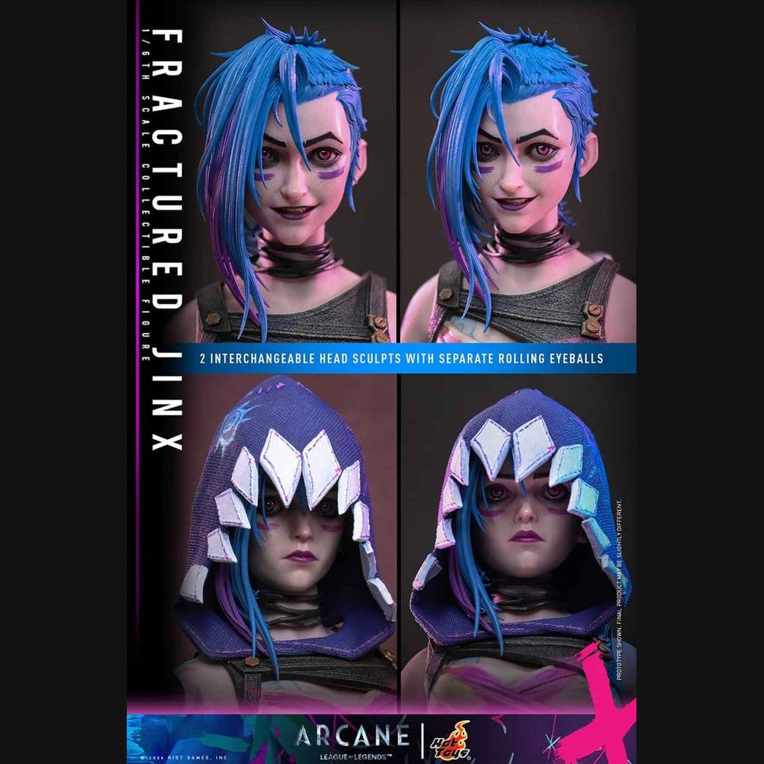 Hot Toys Arcane - Fractured Jinx Masterpiece 1/6 Actionfigur