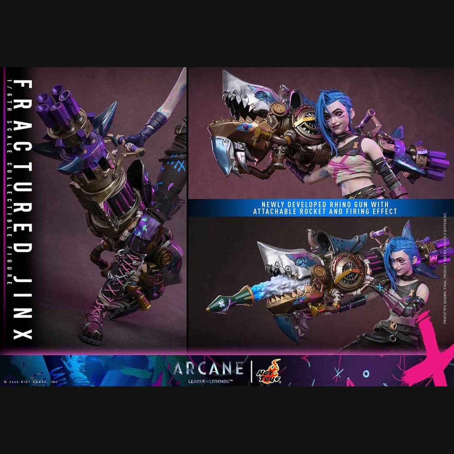 Hot Toys Arcane - Fractured Jinx Masterpiece 1/6 Actionfigur