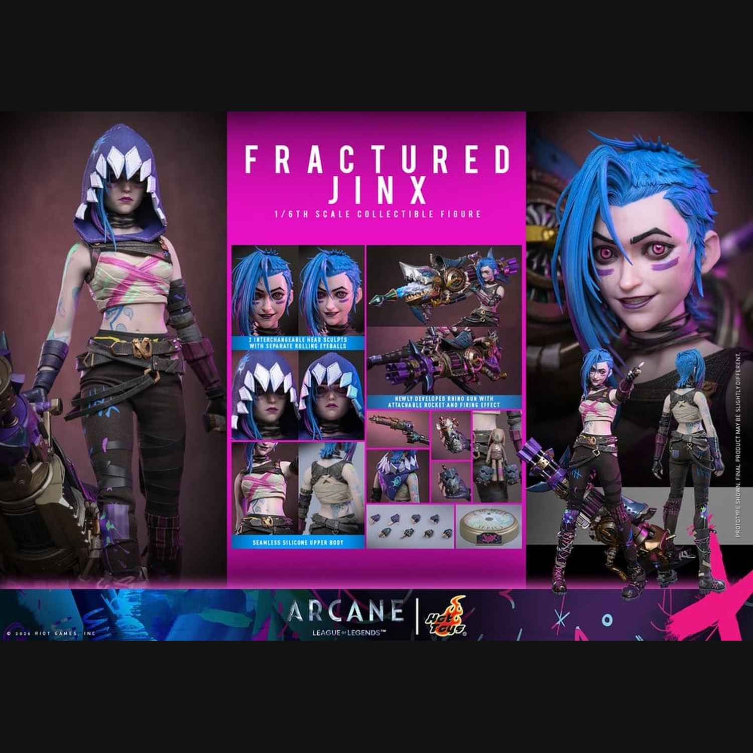 Hot Toys Arcane - Fractured Jinx Masterpiece 1/6 Actionfigur