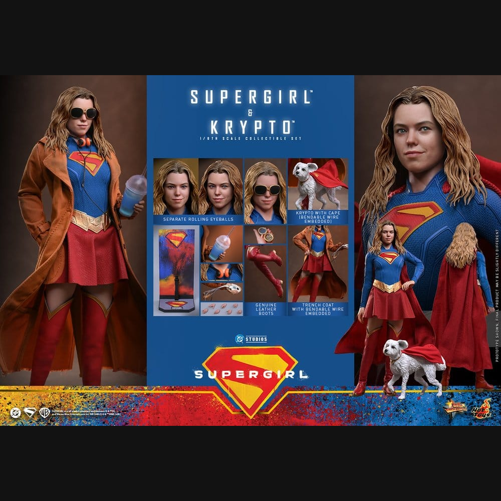 Hot Toys DC: Supergirl - Supergirl & Krypto Masterpiece 1/6 Actionfiguren Set