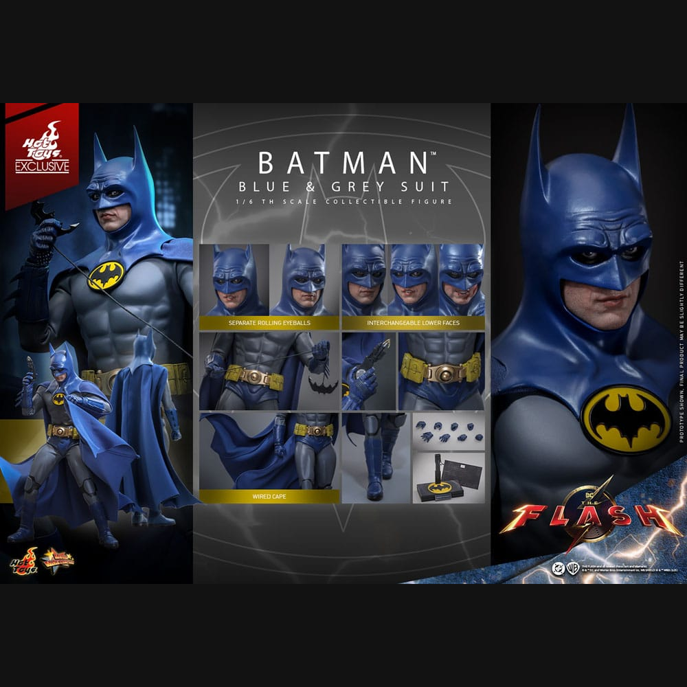 Hot Toys DC: The Flash - Batman (Blau-grauer Anzug) Masterpiece 1/6 Actionfigur