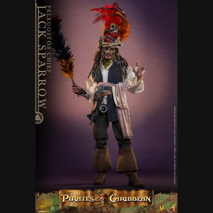 Hot Toys Fluch der Karibik 2 - Jack Sparrow Häuptling von Pelegostos DX 1/6 Actionfigur