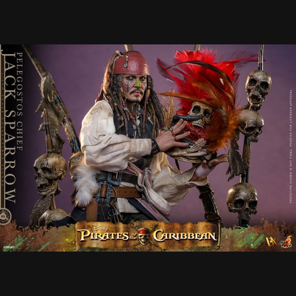Hot Toys Fluch der Karibik 2 - Jack Sparrow Häuptling von Pelegostos DX 1/6 Actionfigur