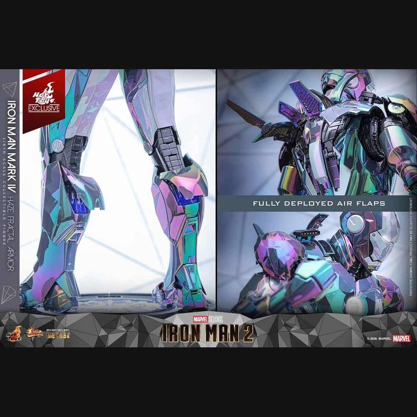 Hot Toys Iron Man 2 - Iron Man Mark IV (Haze Fractal Armor) Masterpiece 1/6 Actionfigur