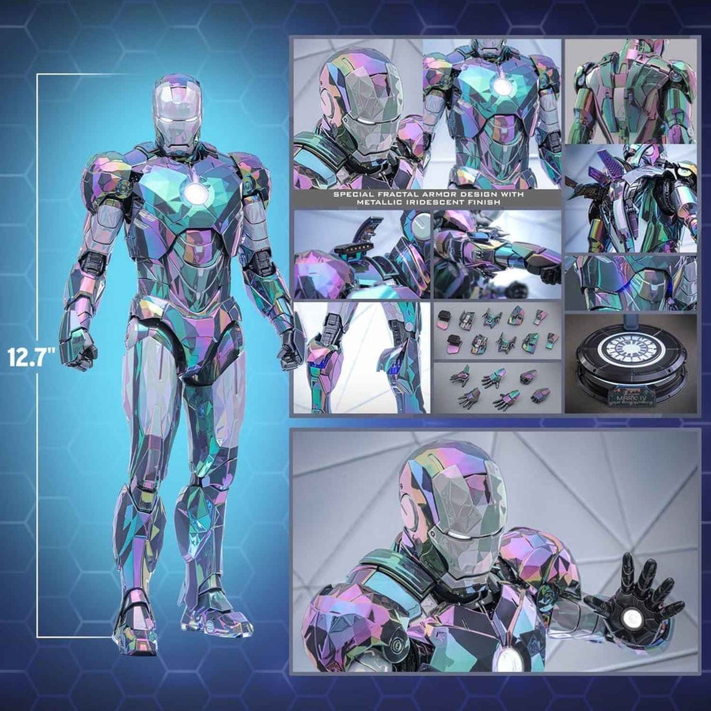 Hot Toys Iron Man 2 - Iron Man Mark IV (Haze Fractal Armor) Masterpiece 1/6 Actionfigur