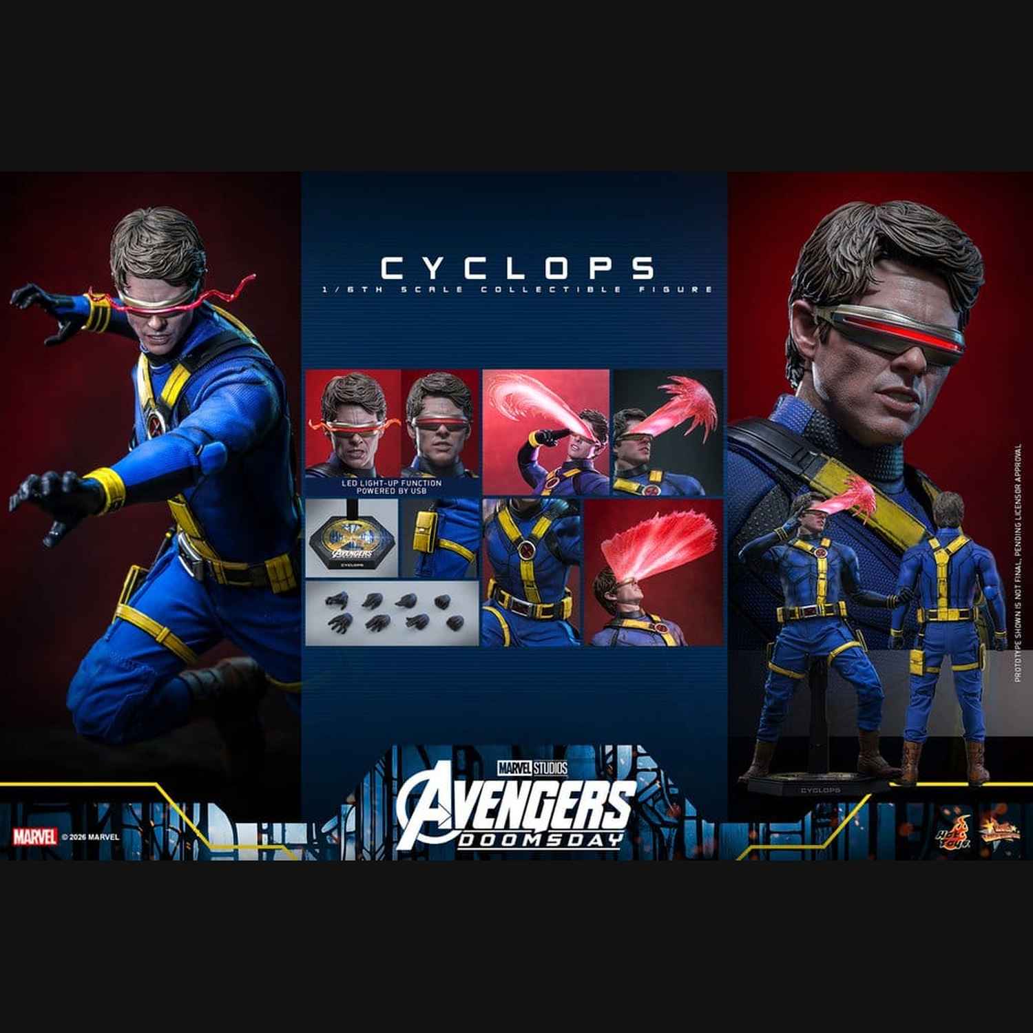 Hot Toys Marvel: Avengers Doomsday - Cyclops Masterpiece 1/6 Actionfigur