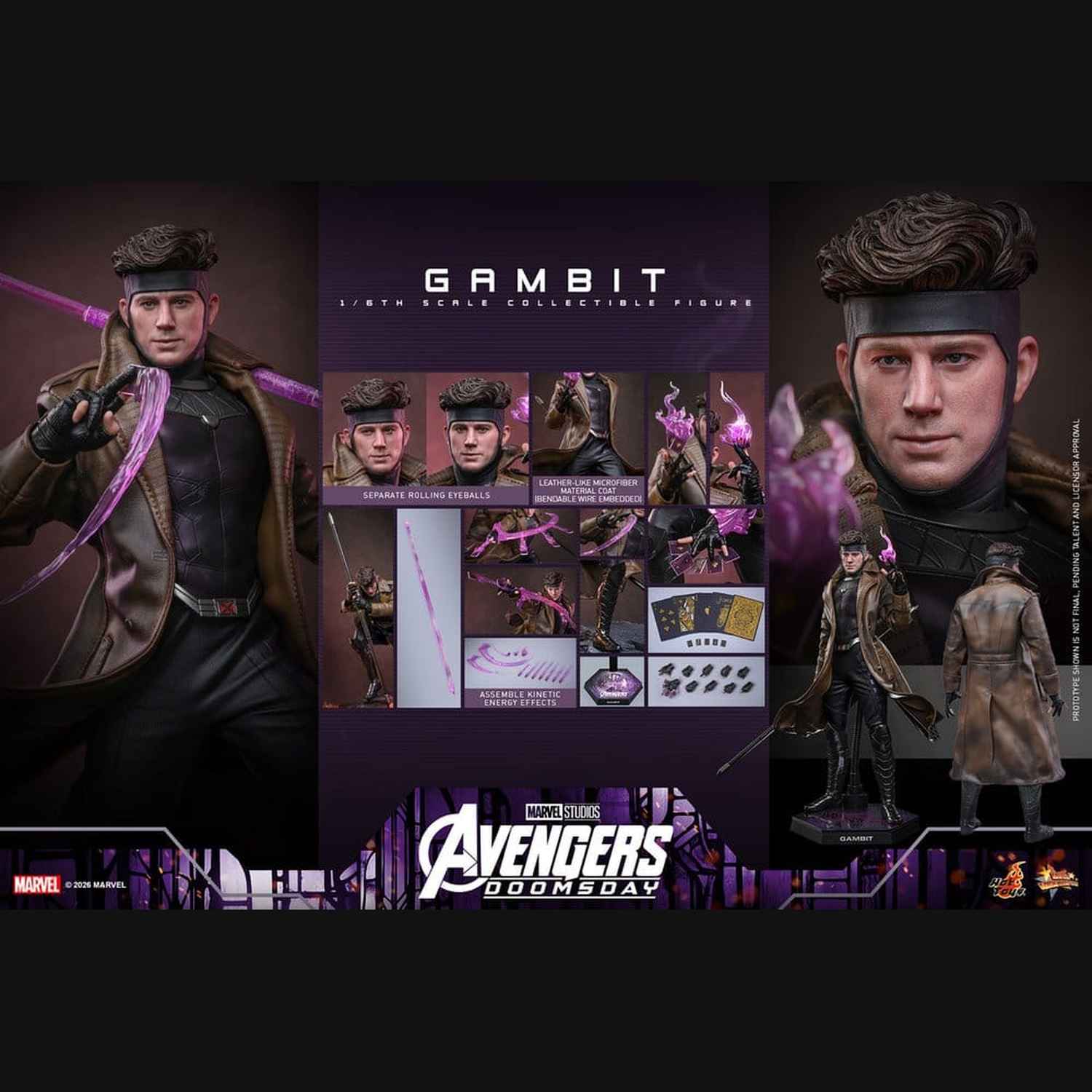 Hot Toys Marvel: Avengers Doomsday - Gambit Masterpiece 1/6 Actionfigur