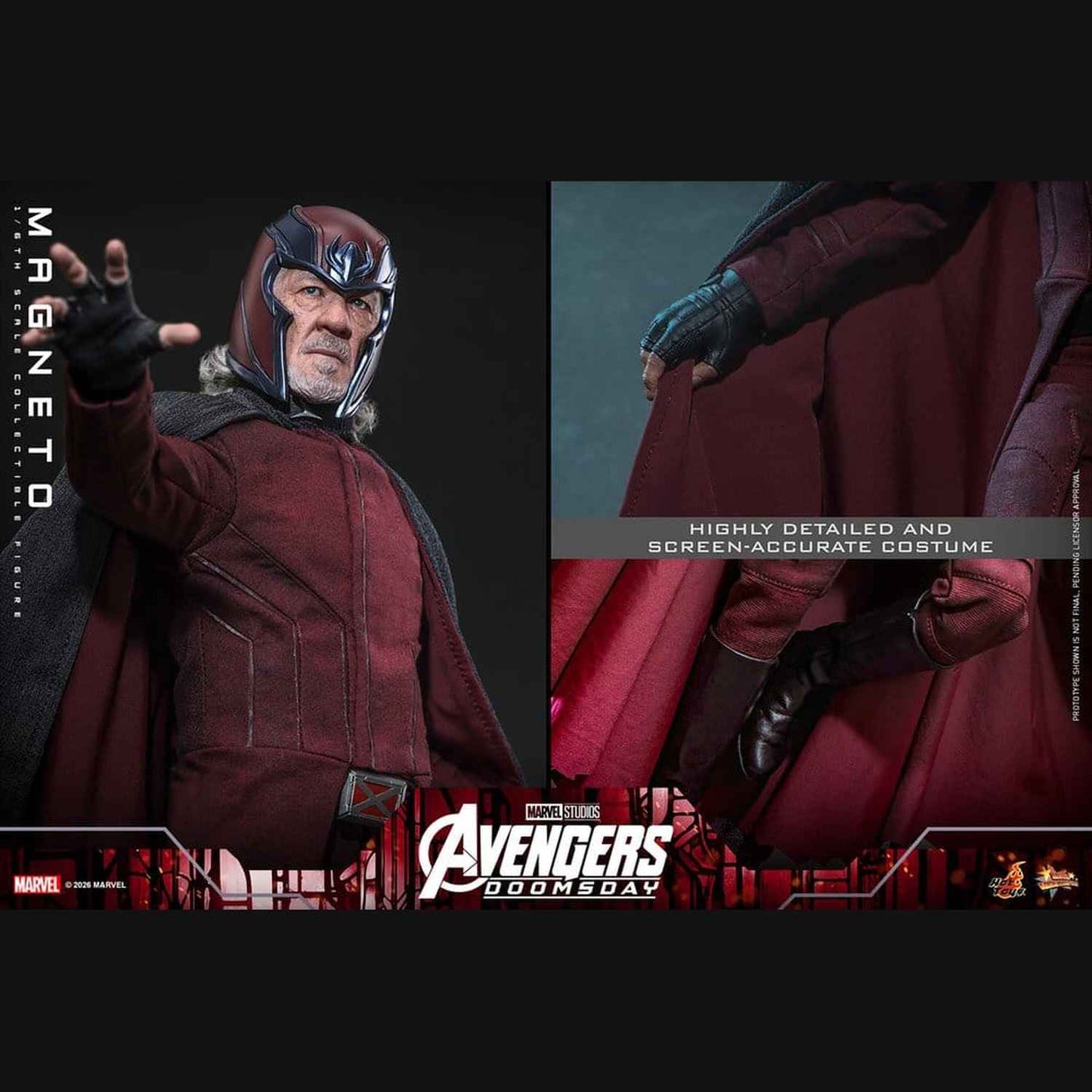 Hot Toys Marvel: Avengers Doomsday - Magneto Masterpiece 1/6 Actionfigur