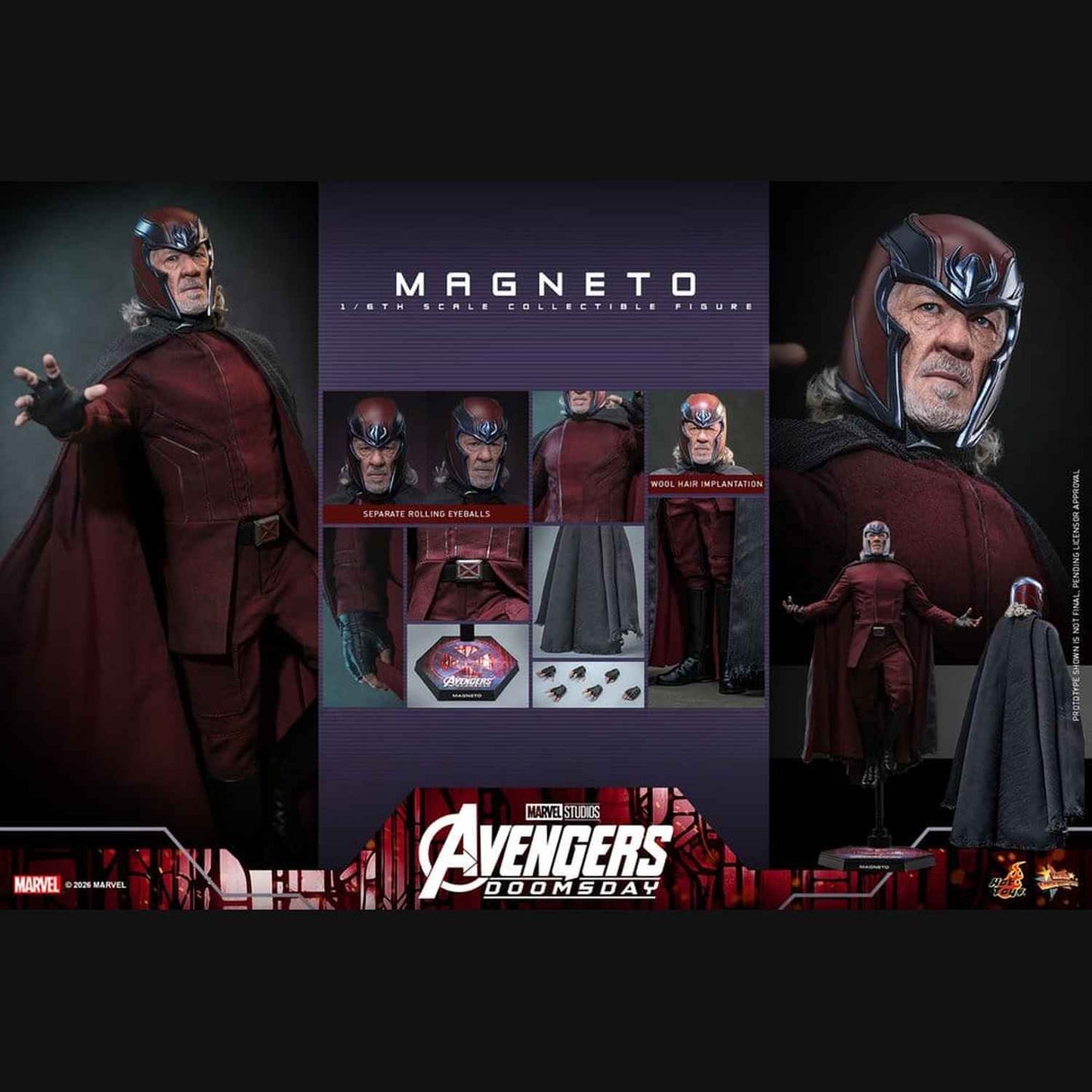 Hot Toys Marvel: Avengers Doomsday - Magneto Masterpiece 1/6 Actionfigur