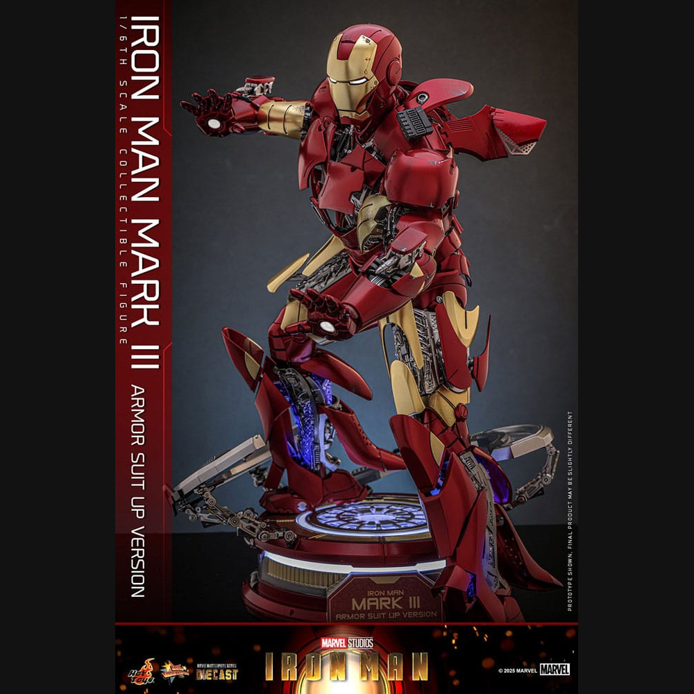 Hot Toys Marvel: Iron Man - Iron Man Mark III (Armor Suit Up) Masterpiece Diecast 1/6 Actionfigur