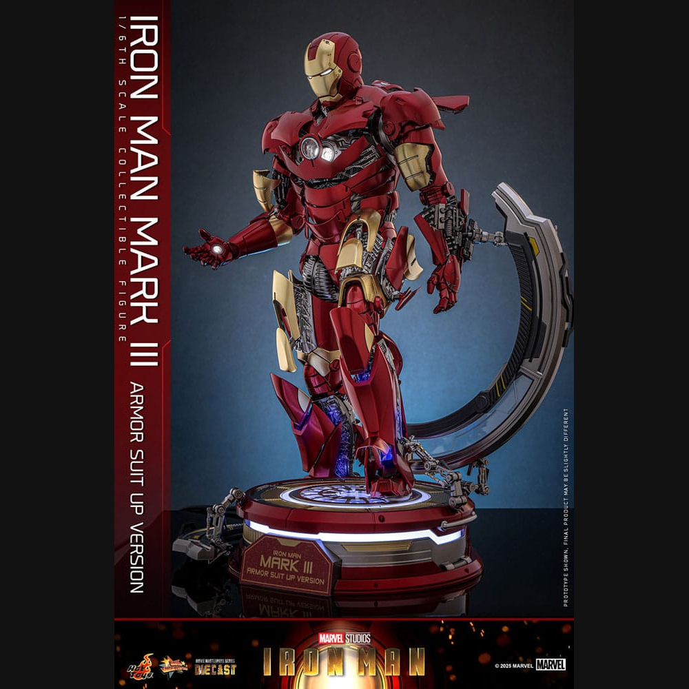 Hot Toys Marvel: Iron Man - Iron Man Mark III (Armor Suit Up) Masterpiece Diecast 1/6 Actionfigur