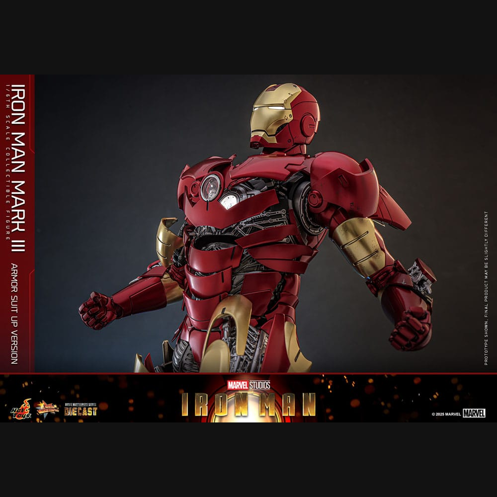 Hot Toys Marvel: Iron Man - Iron Man Mark III (Armor Suit Up) Masterpiece Diecast 1/6 Actionfigur