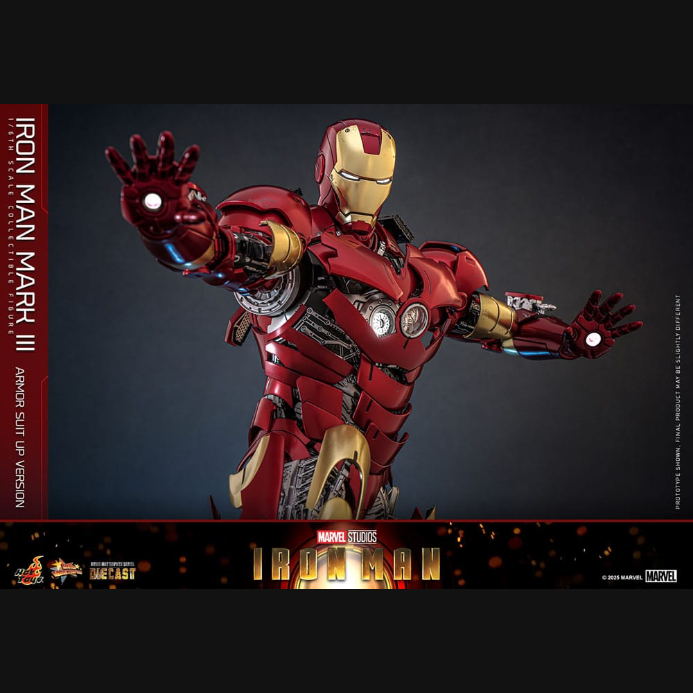 Hot Toys Marvel: Iron Man - Iron Man Mark III (Armor Suit Up) Masterpiece Diecast 1/6 Actionfigur