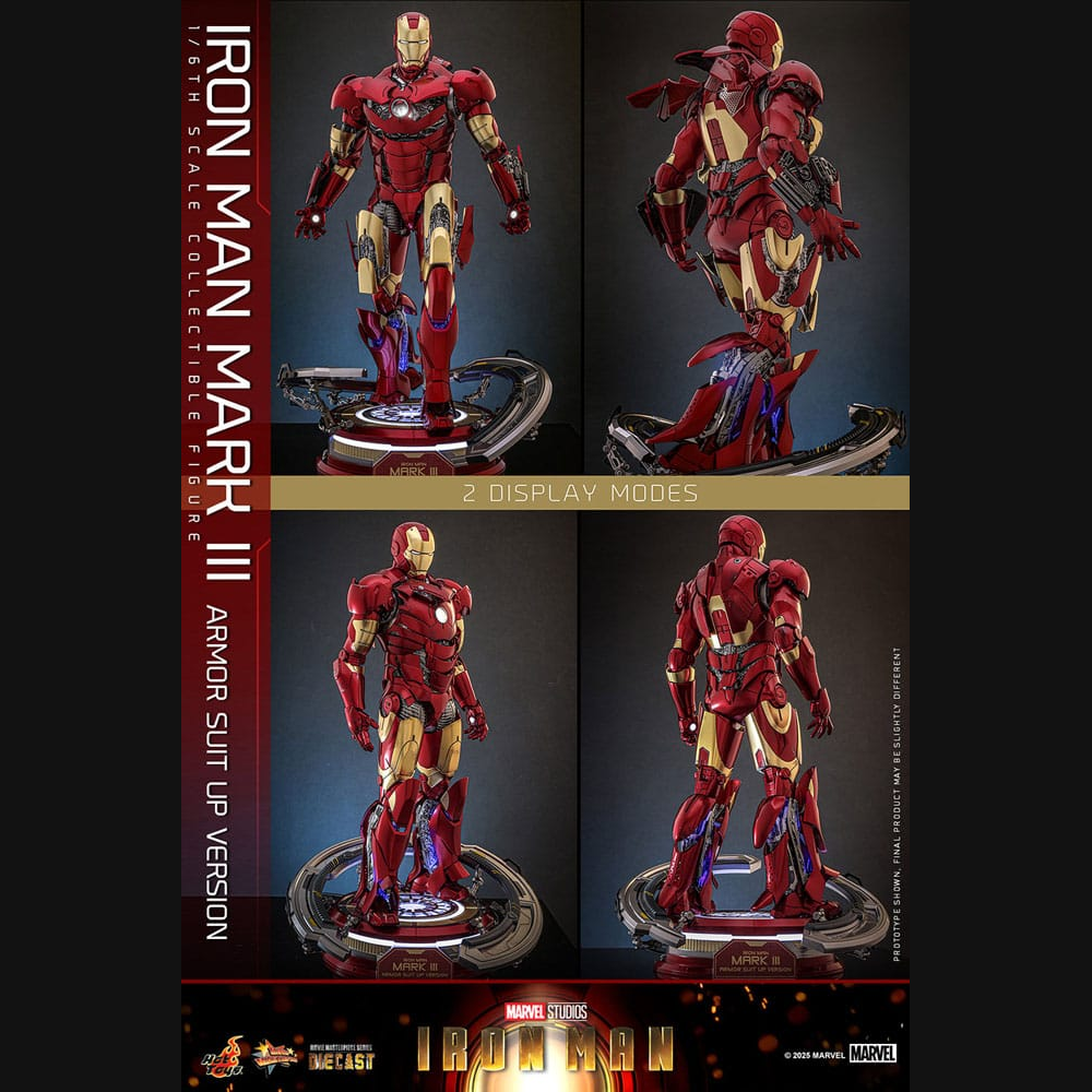 Hot Toys Marvel: Iron Man - Iron Man Mark III (Armor Suit Up) Masterpiece Diecast 1/6 Actionfigur