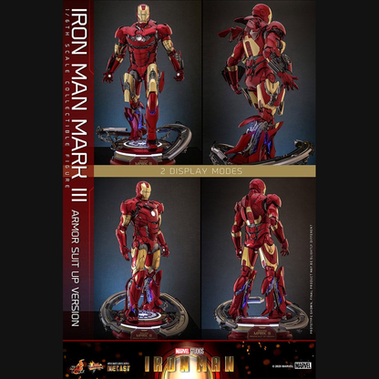 Hot Toys Marvel: Iron Man - Iron Man Mark III (Armor Suit Up) Masterpiece Diecast 1/6 Actionfigur