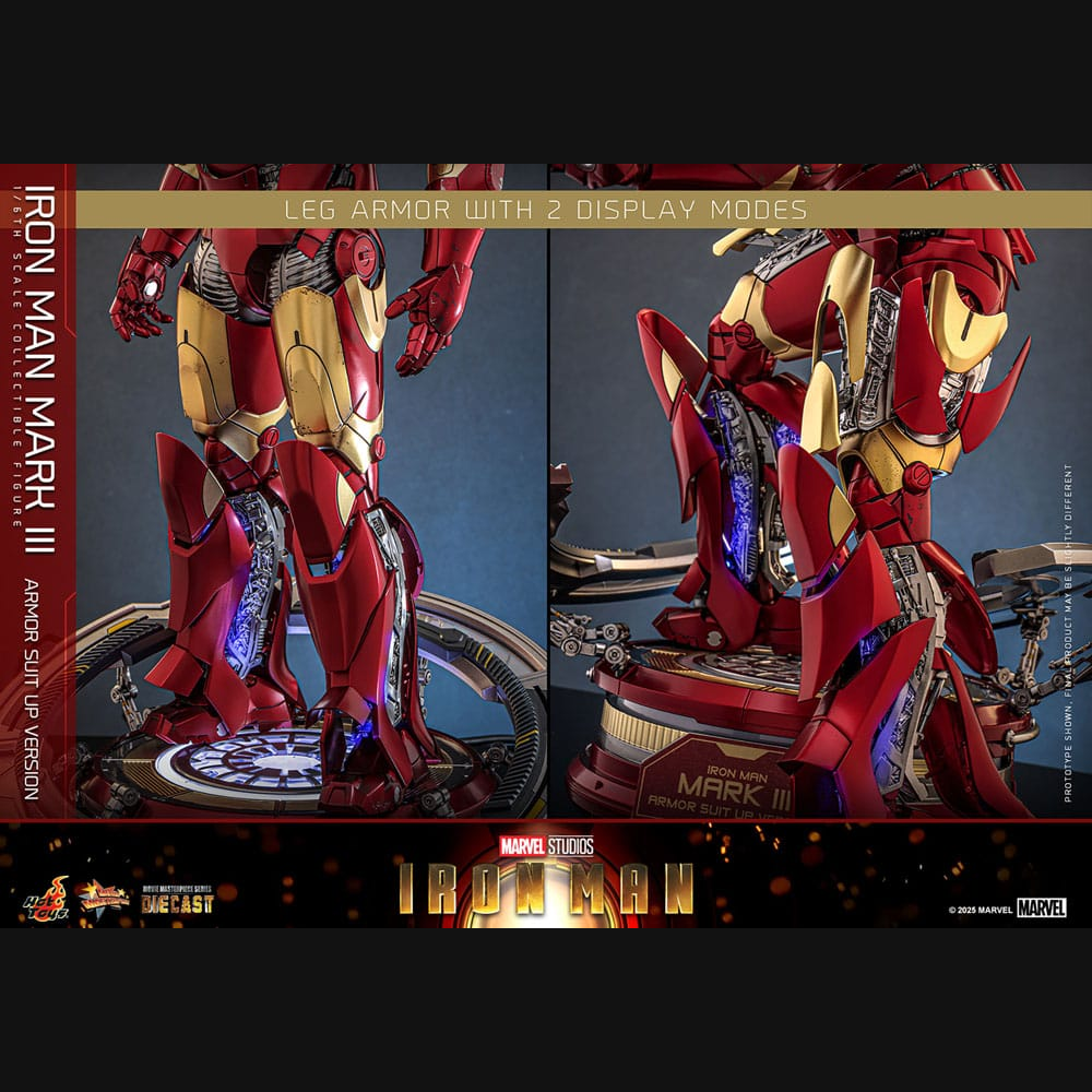 Hot Toys Marvel: Iron Man - Iron Man Mark III (Armor Suit Up) Masterpiece Diecast 1/6 Actionfigur