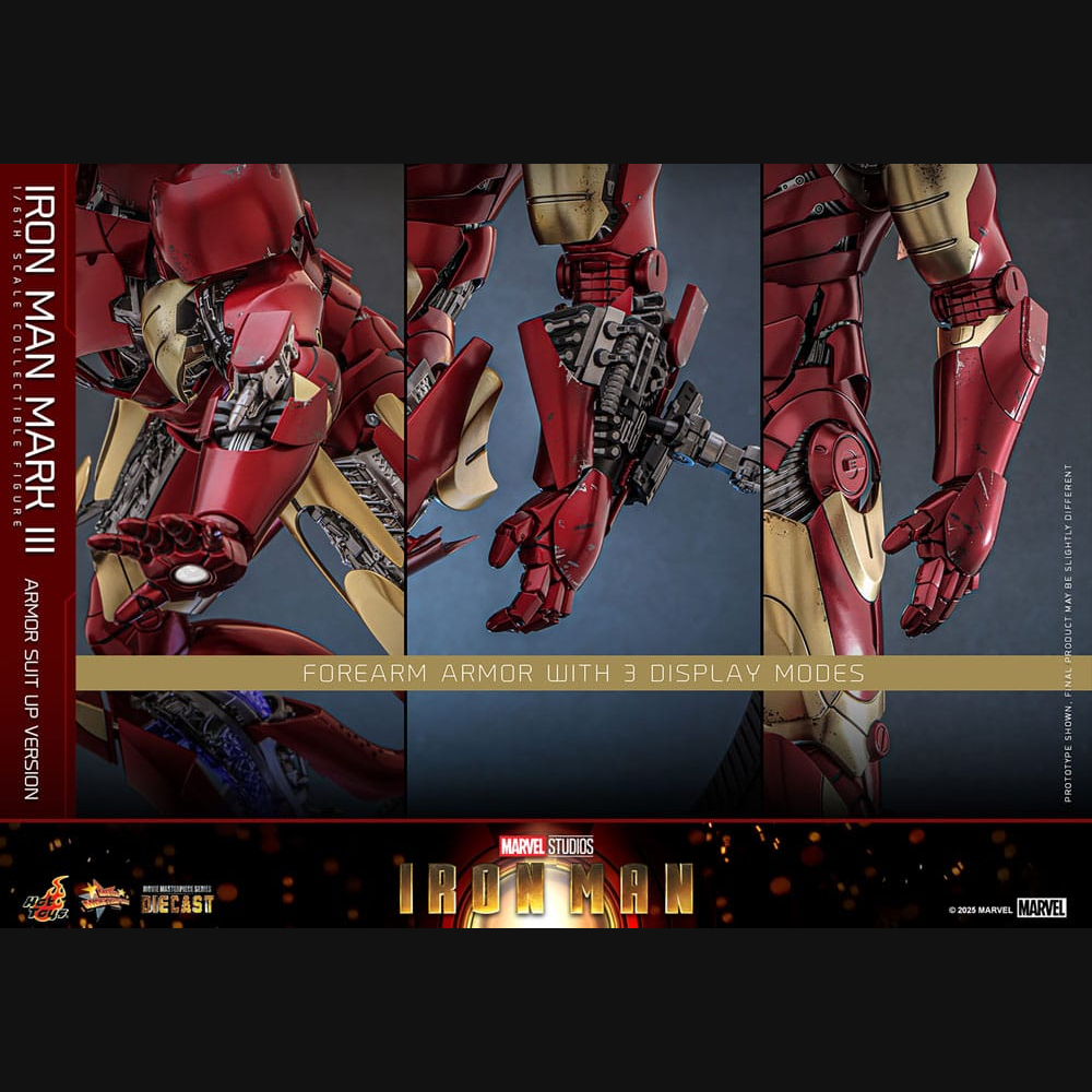 Hot Toys Marvel: Iron Man - Iron Man Mark III (Armor Suit Up) Masterpiece Diecast 1/6 Actionfigur