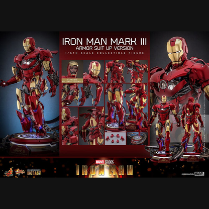 Hot Toys Marvel: Iron Man - Iron Man Mark III (Armor Suit Up) Masterpiece Diecast 1/6 Actionfigur