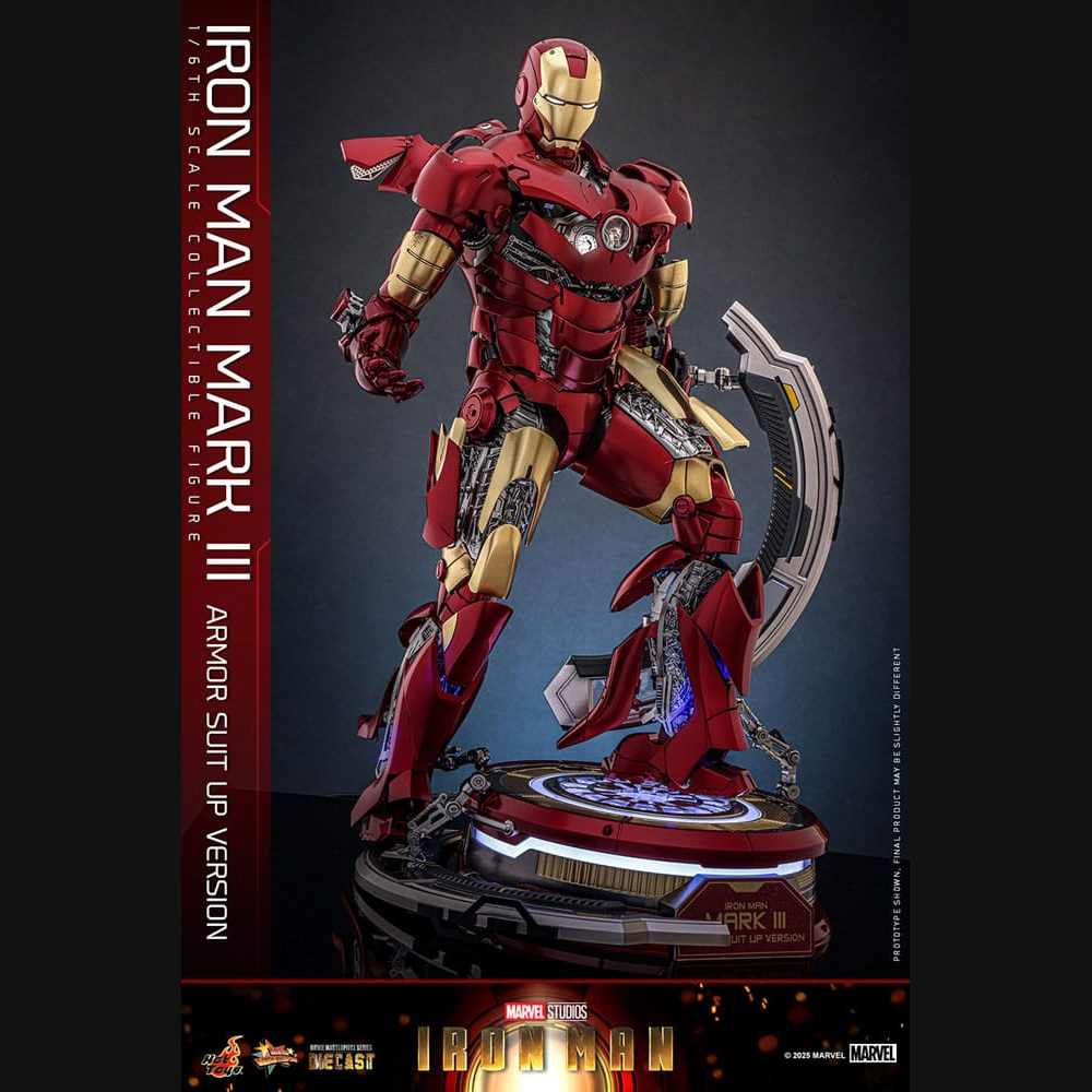 Hot Toys Marvel: Iron Man - Iron Man Mark III (Armor Suit Up) Masterpiece Diecast 1/6 Actionfigur