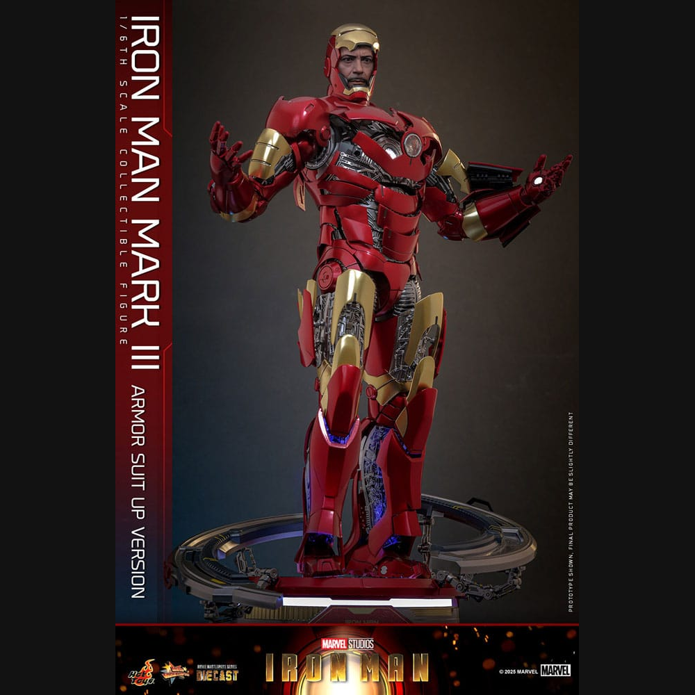 Hot Toys Marvel: Iron Man - Iron Man Mark III (Armor Suit Up) Masterpiece Diecast 1/6 Actionfigur