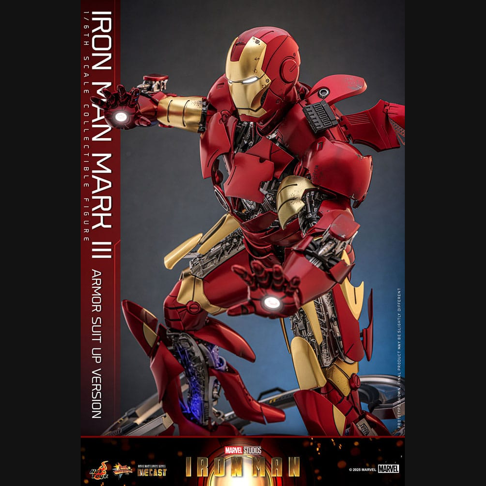 Hot Toys Marvel: Iron Man - Iron Man Mark III (Armor Suit Up) Masterpiece Diecast 1/6 Actionfigur