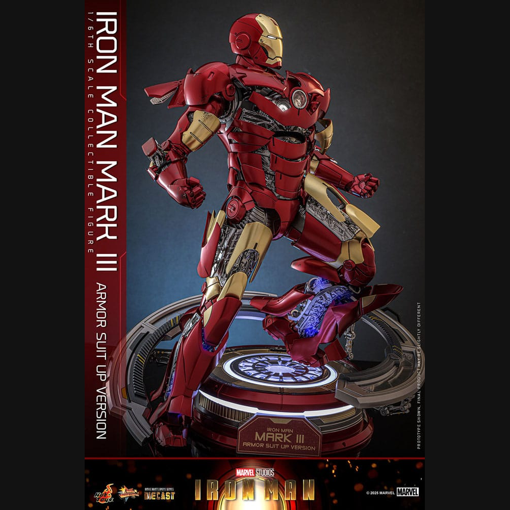 Hot Toys Marvel: Iron Man - Iron Man Mark III (Armor Suit Up) Masterpiece Diecast 1/6 Actionfigur