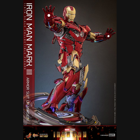 Hot Toys Marvel: Iron Man - Iron Man Mark III (Armor Suit Up) Masterpiece Diecast 1/6 Actionfigur