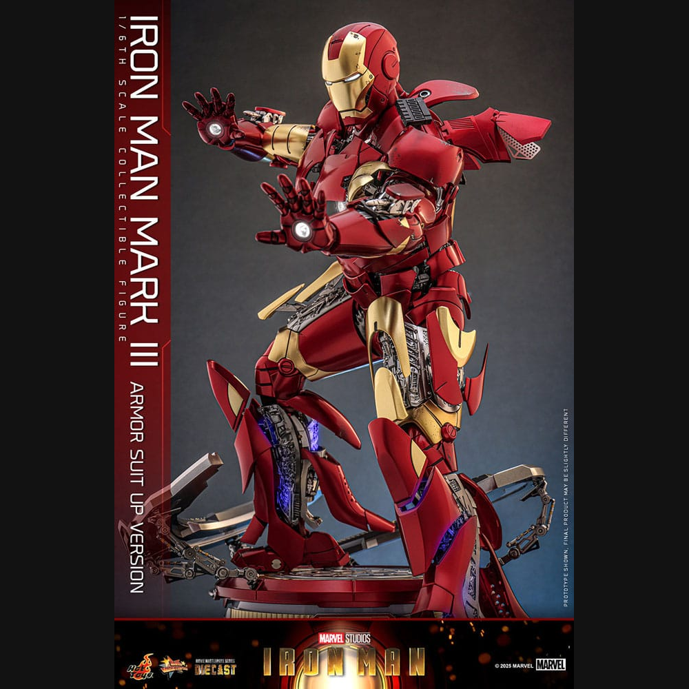 Hot Toys Marvel: Iron Man - Iron Man Mark III (Armor Suit Up) Masterpiece Diecast 1/6 Actionfigur