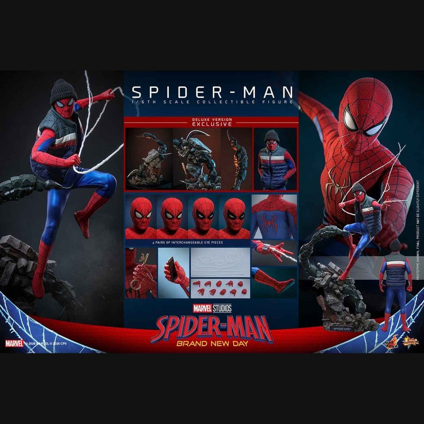 Hot Toys Marvel: Spider-Man Brand New Day - Spider-Man (Deluxe) Masterpiece 1/6 Actionfigur