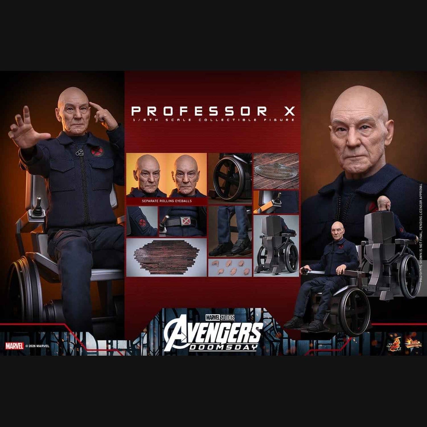 Hot Toys Marvel: X-Men - Professor X 1/6 Actionfigur