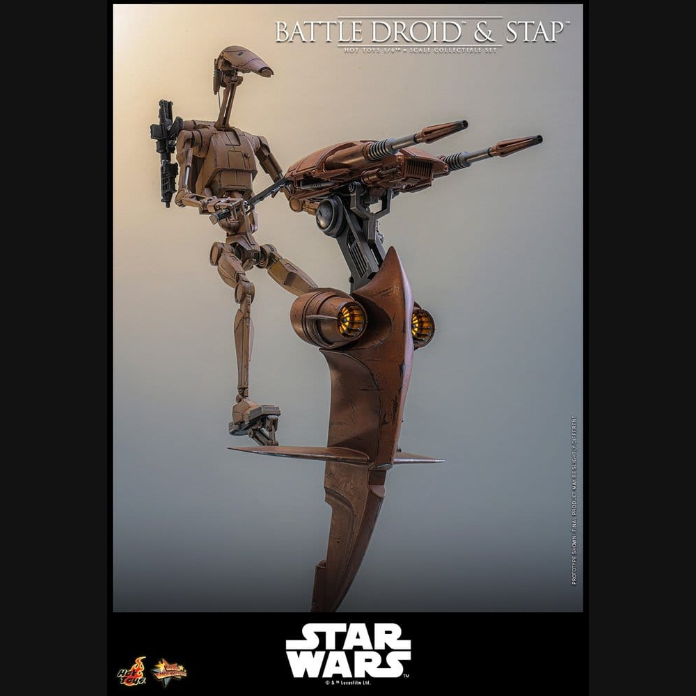 Hot Toys Star Wars: Episode I - Battle Droid & STAP Masterpiece 1/6 Actionfiguren Set