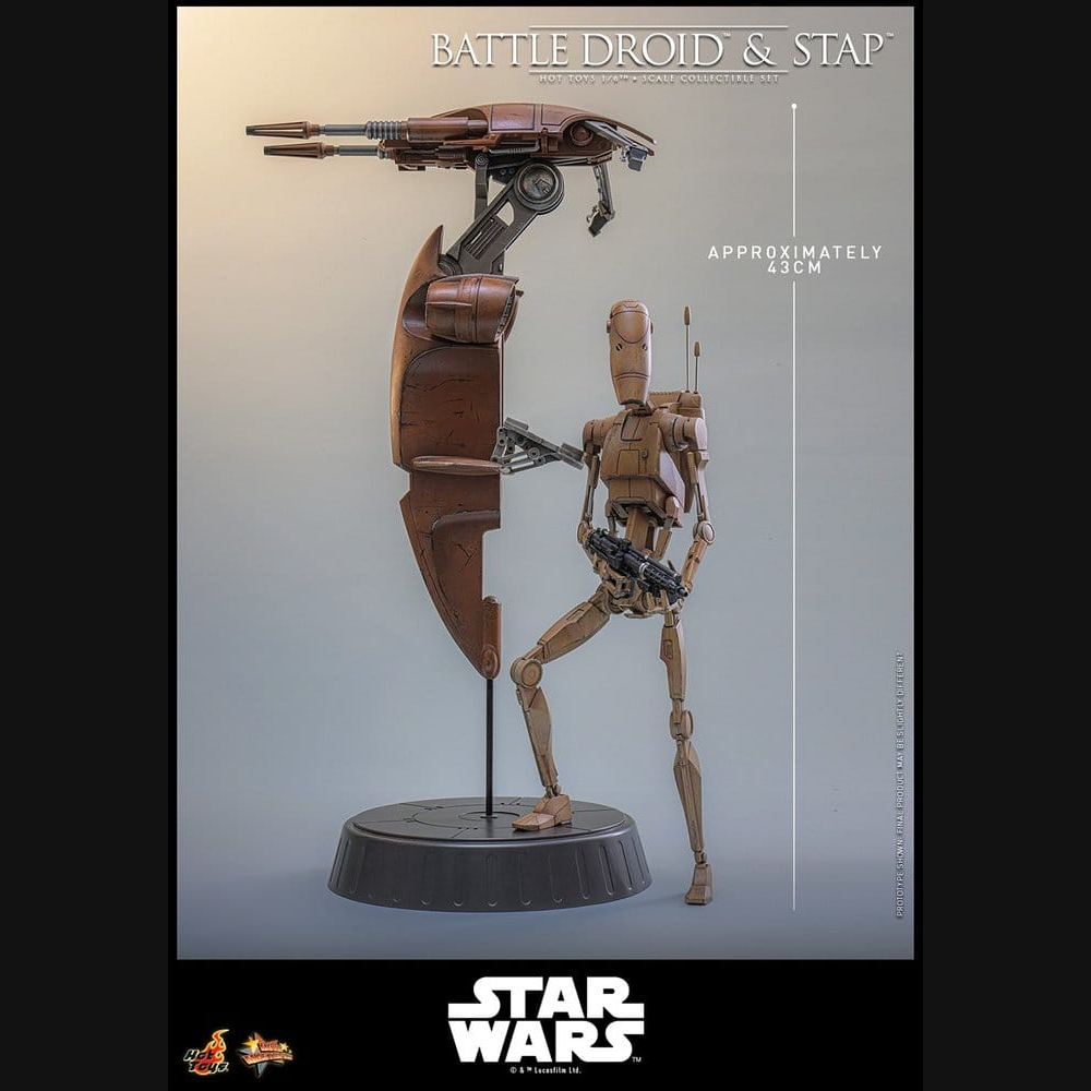 Hot Toys Star Wars: Episode I - Battle Droid & STAP Masterpiece 1/6 Actionfiguren Set