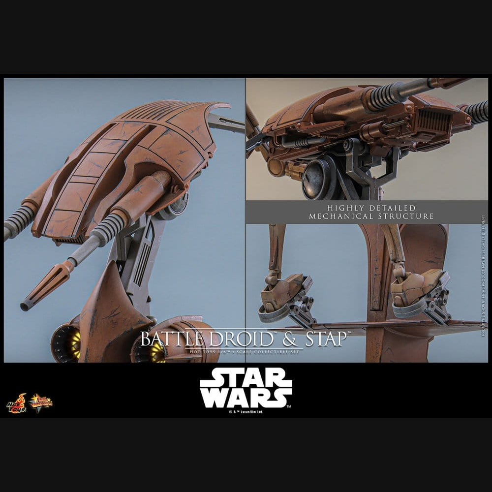 Hot Toys Star Wars: Episode I - Battle Droid & STAP Masterpiece 1/6 Actionfiguren Set