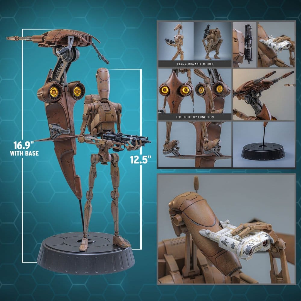 Hot Toys Star Wars: Episode I - Battle Droid & STAP Masterpiece 1/6 Actionfiguren Set