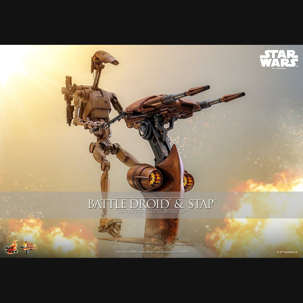 Hot Toys Star Wars: Episode I - Battle Droid & STAP Masterpiece 1/6 Actionfiguren Set