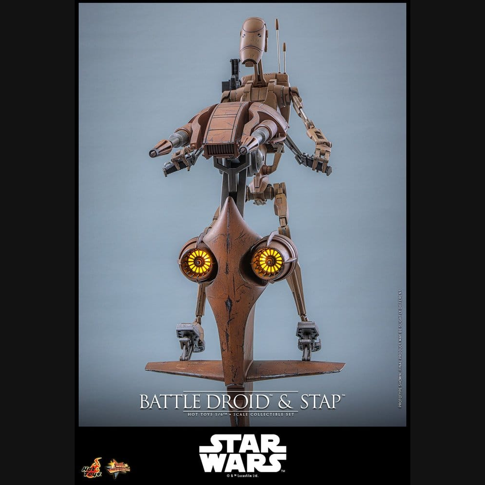 Hot Toys Star Wars: Episode I - Battle Droid & STAP Masterpiece 1/6 Actionfiguren Set