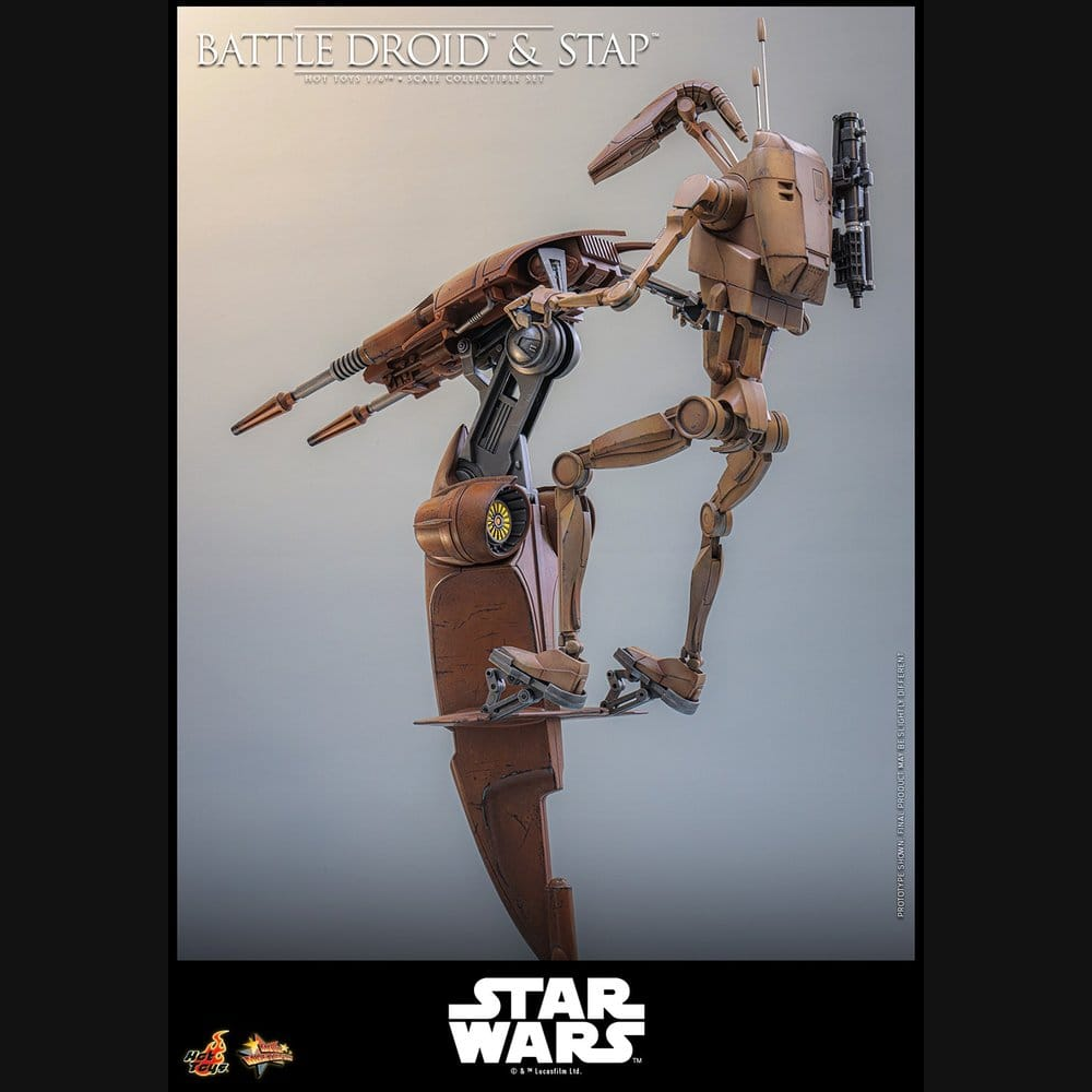 Hot Toys Star Wars: Episode I - Battle Droid & STAP Masterpiece 1/6 Actionfiguren Set