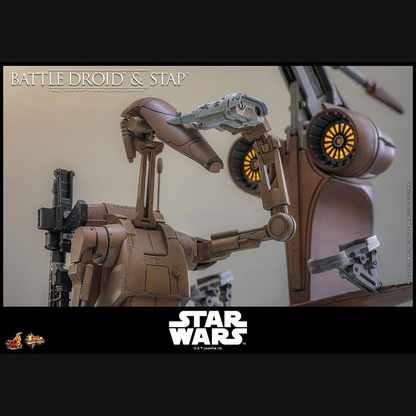 Hot Toys Star Wars: Episode I - Battle Droid & STAP Masterpiece 1/6 Actionfiguren Set