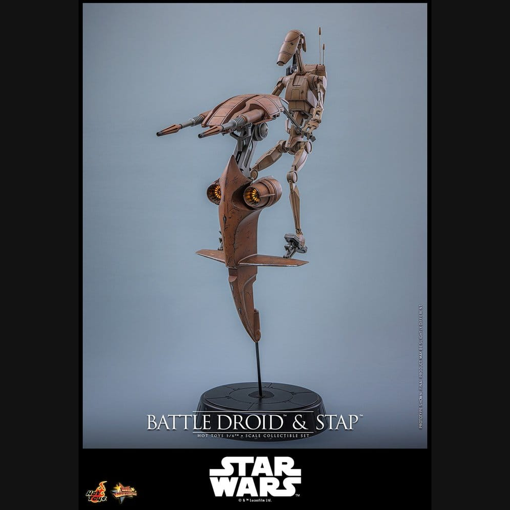 Hot Toys Star Wars: Episode I - Battle Droid & STAP Masterpiece 1/6 Actionfiguren Set