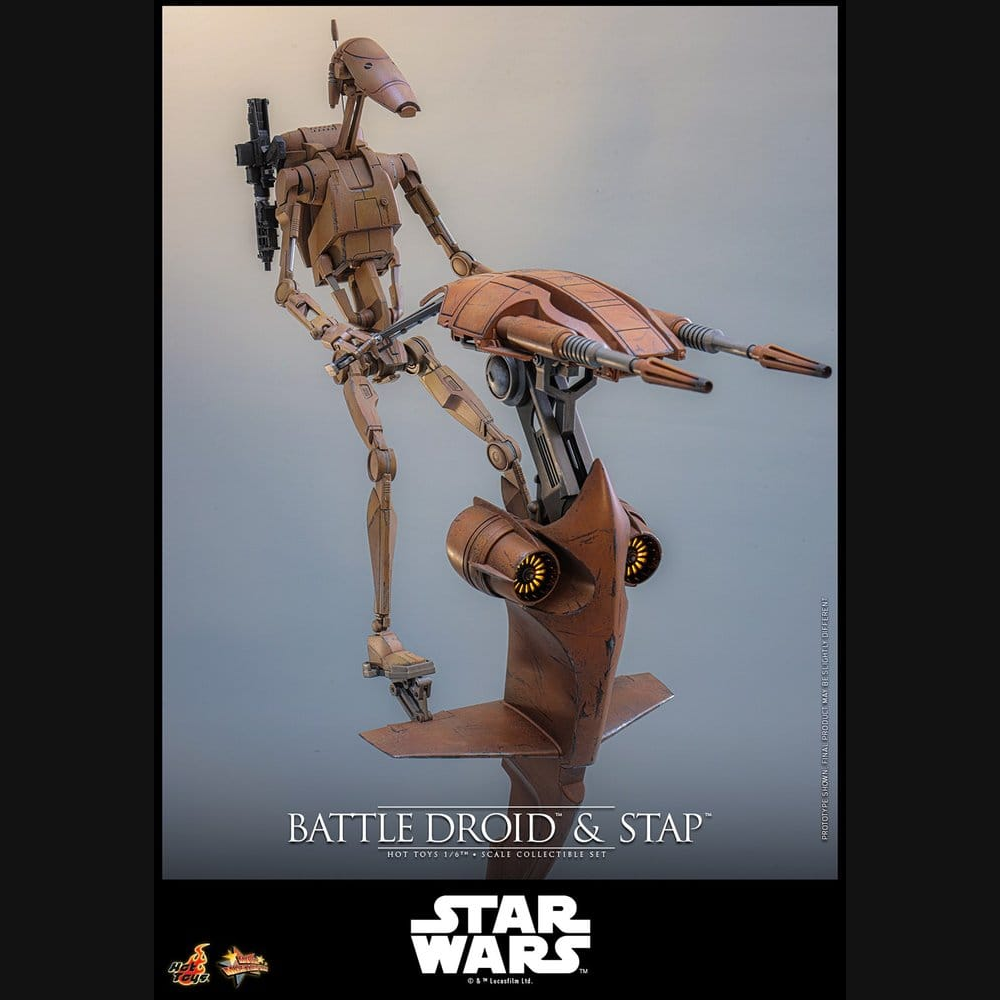 Hot Toys Star Wars: Episode I - Battle Droid & STAP Masterpiece 1/6 Actionfiguren Set