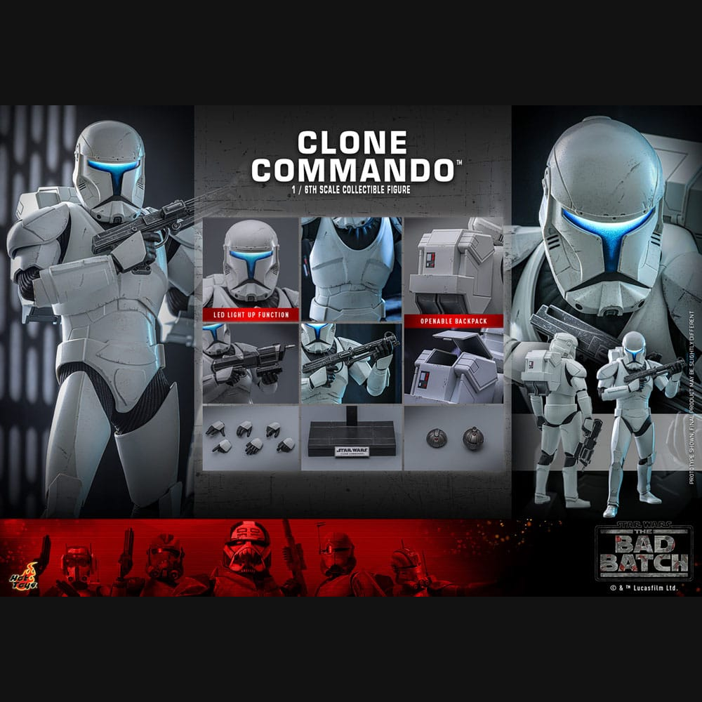 Hot Toys Star Wars: The Bad Batch - Clone Commando Masterpiece 1/6 Actionfigur