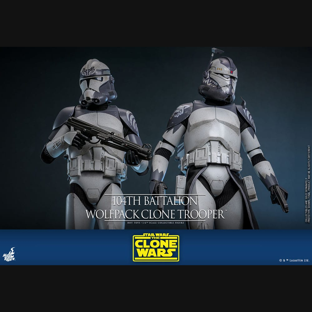 Hot Toys Star Wars: The Clone Wars - 104th Battalion Wolfpack Clone Trooper Masterpiece 1/6 Actionfigur