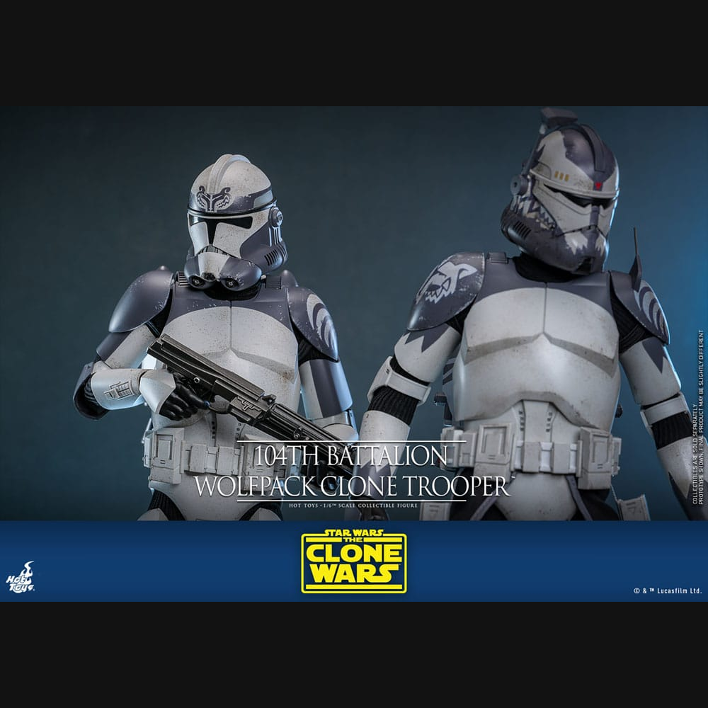 Hot Toys Star Wars: The Clone Wars - 104th Battalion Wolfpack Clone Trooper Masterpiece 1/6 Actionfigur