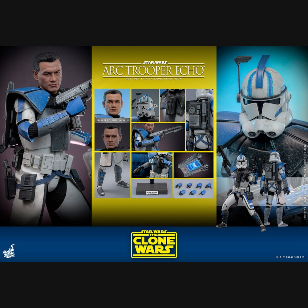 Hot Toys Star Wars: The Clone Wars - Arc Trooper Echo Masterpiece 1/6 Actionfigur